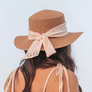 Cappello paglia tesa corta personalizzato