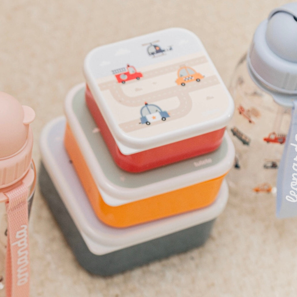 Set 3 Scatoline porta pranzo/merenda personalizzato per Bambini