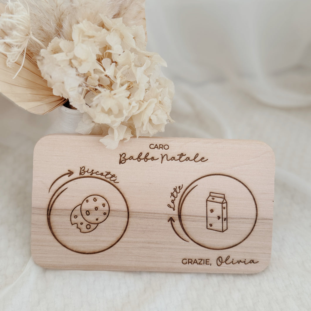 Vassoio natale inciso - personalizzato