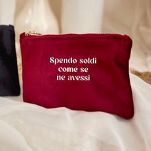 Carica l&#39;immagine nel visualizzatore di Gallery, Pochette in velluto personalizzata