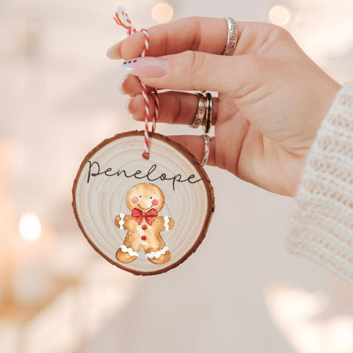 Pallina albero di Natale in legno personalizzata