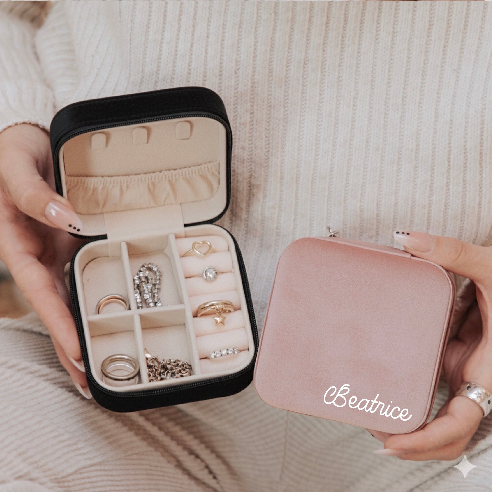 Portagioie personalizzato, organizer per gioielli da viaggio, mini portagioie da viaggio, portagioie personalizzato con nome, regali personalizzati Portagioie personalizzato, organizer per gioielli da viaggio, mini portagioie da viaggio, portagioie personalizzato con nome, regali personalizzati