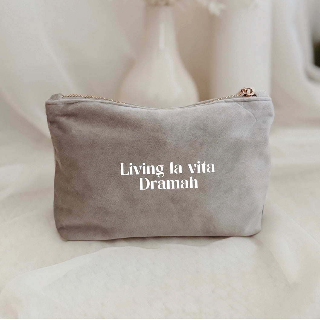 Pochette in velluto personalizzata