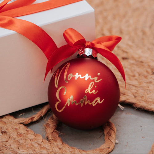 Pallina albero di Natale in vetro personalizzata