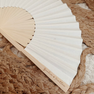 Ventaglio in legno inciso personalizzato