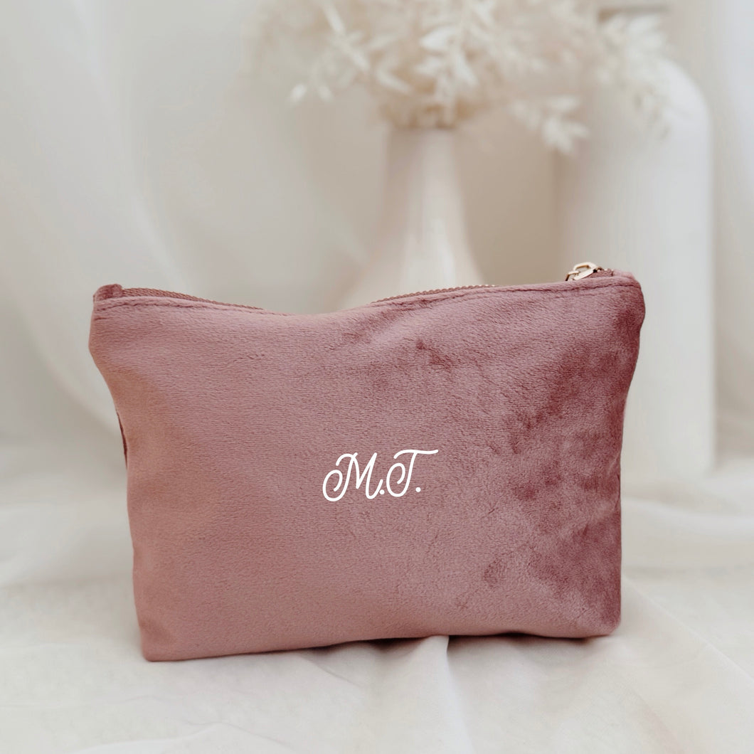 Pochette in velluto personalizzata