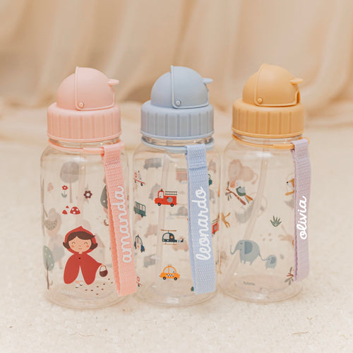 Borraccia Personalizzata con Cannuccia in Silicone per Bambini