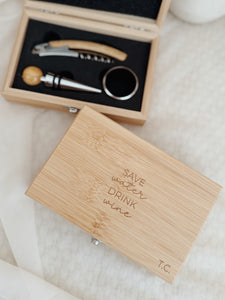 Set accessori vino personalizzato