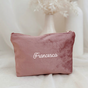 Pochette in velluto personalizzata