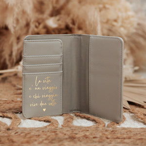 Porta passaporto saffiano Deluxe - personalizzato