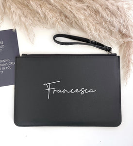 Pochette saffiano- personalizzata
