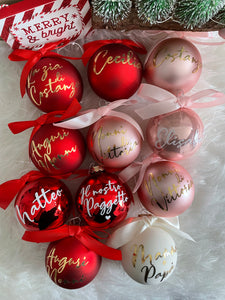 Pallina albero di Natale in vetro personalizzata